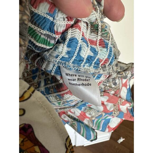 NWT RHODE Resort Anya Mini Dress Chain Print M - Picture 8 of 15